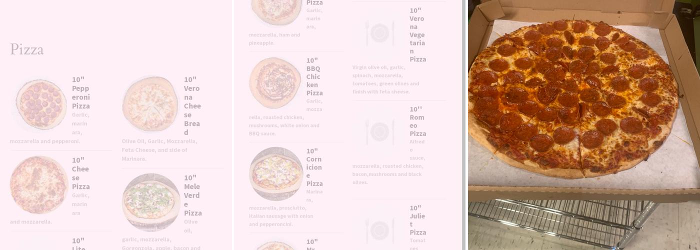 LoveVerona Pizza&Pasta St.John’s Menu