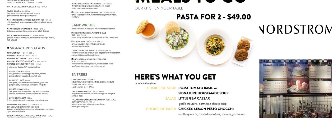Café Nordstrom Menu