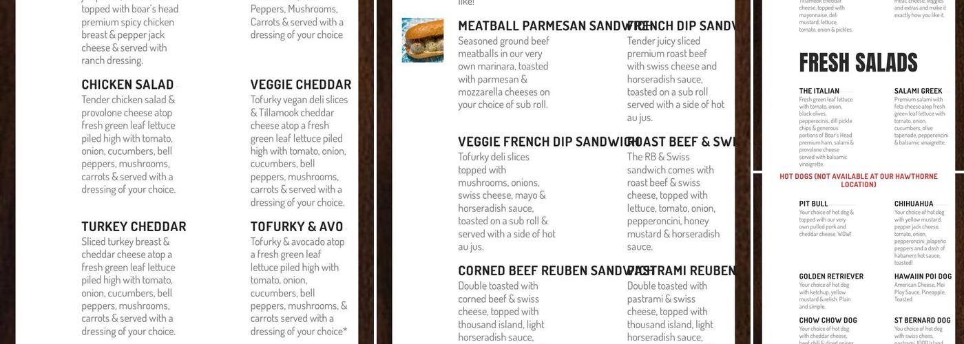 East Side Deli - Commissary Kitchen & Delivery Hub Menu