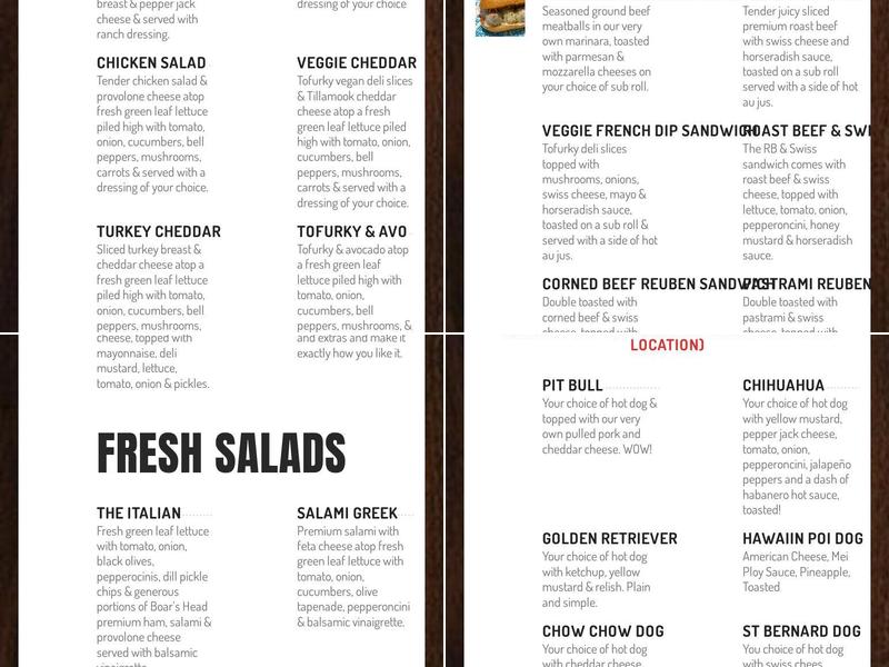 East Side Deli - Commissary Kitchen & Delivery Hub Menu