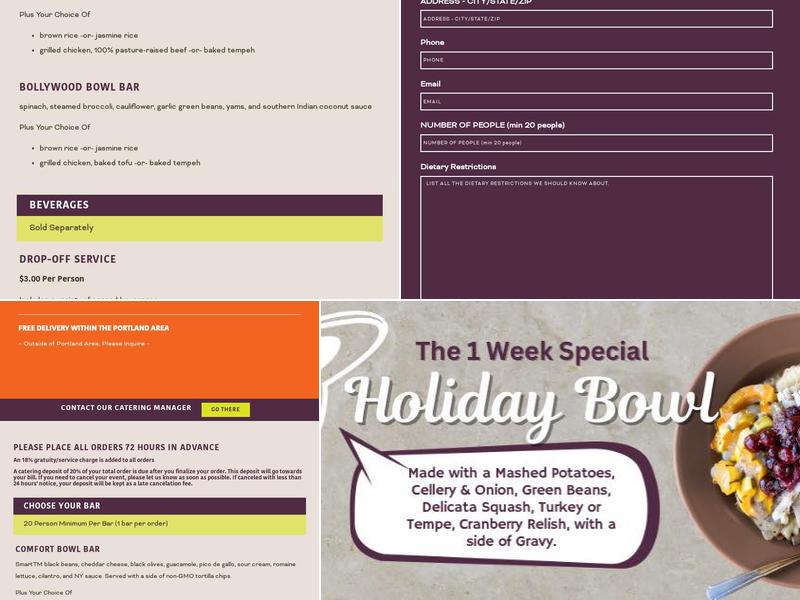 Laughing Planet Catering Menu