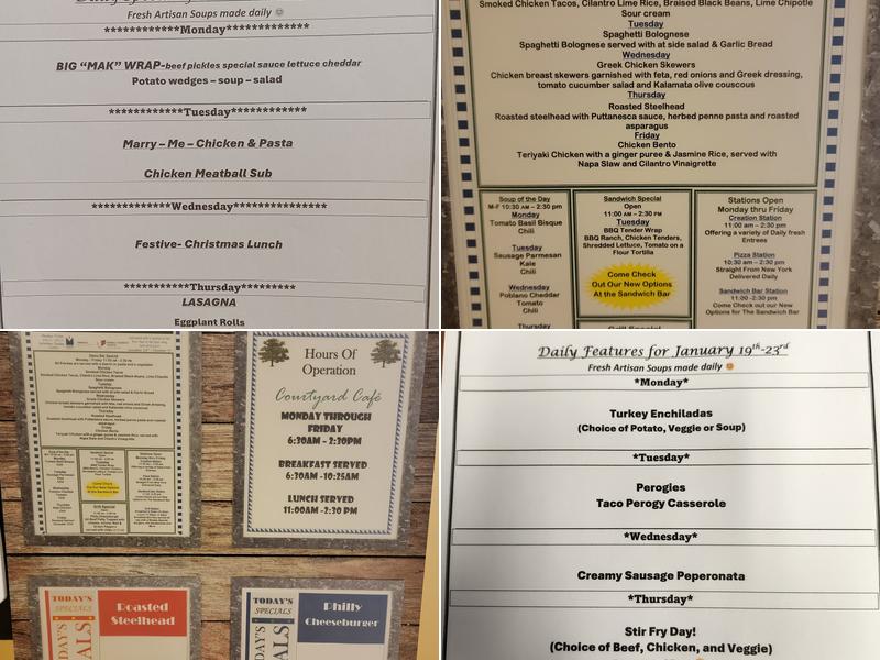 Courtyard Cafe Menu