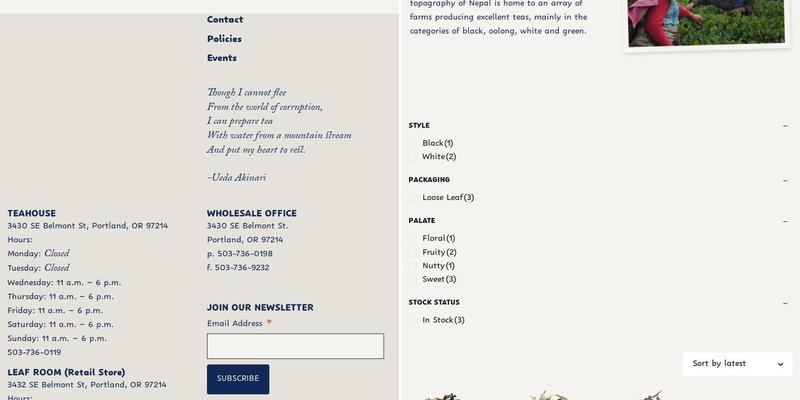 The Tao of Tea - Leaf Room Menu