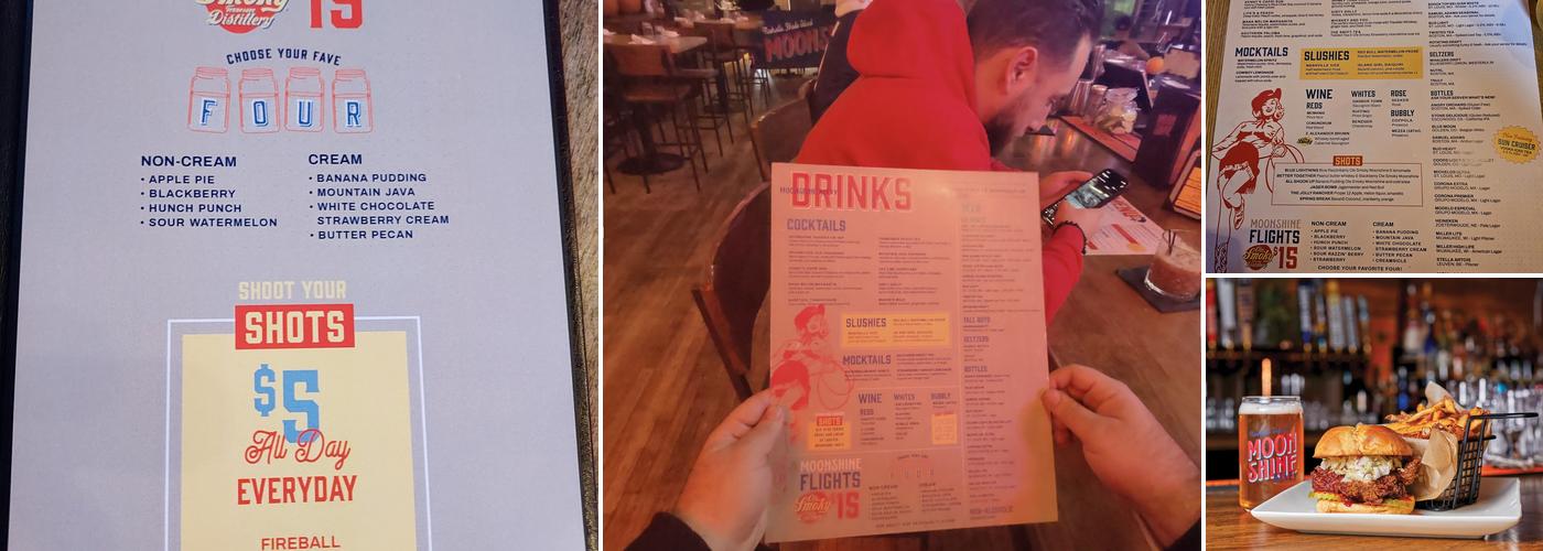 Moonshine Alley Menu