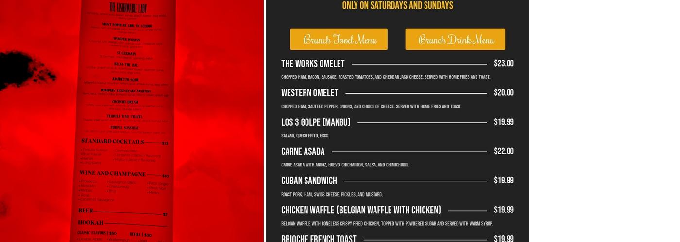 Bae Restaurant and Lounge Menu