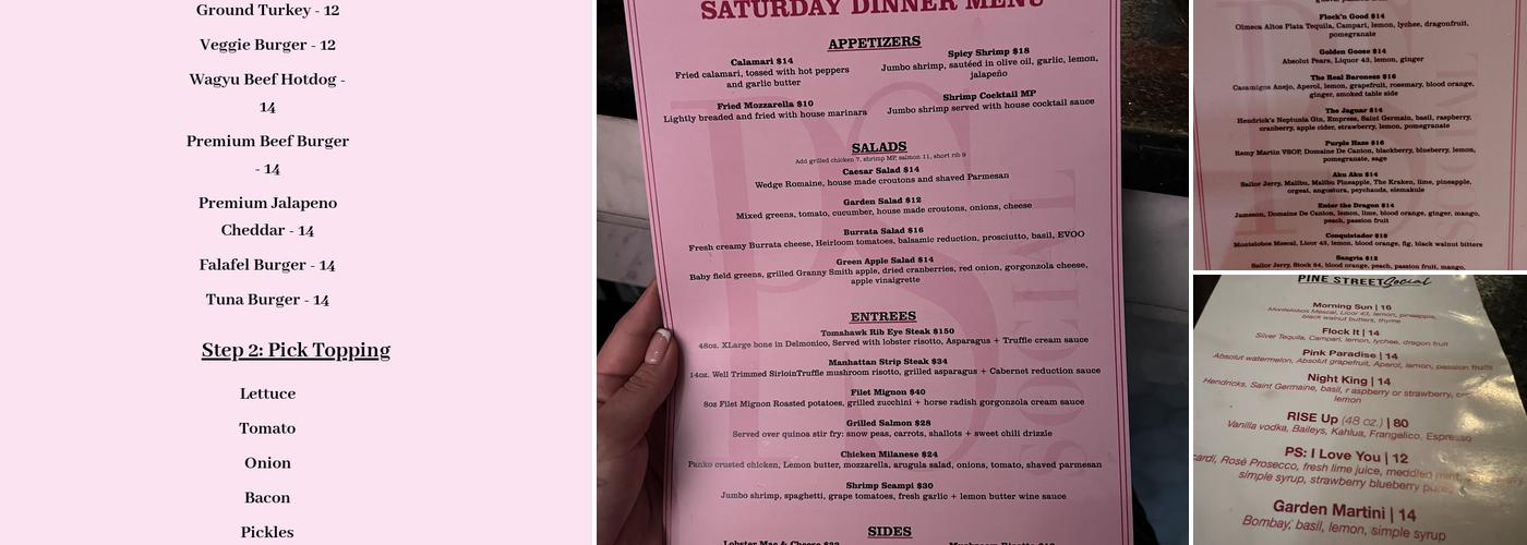 PINE STREET SOCIAL Menu