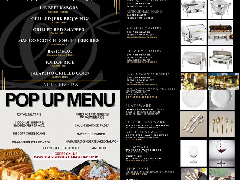 Distinguish Catering Menu