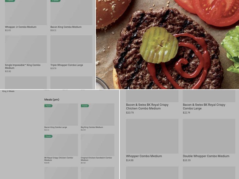 Burger King Menu