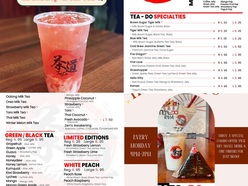 TeaDo RVA Menu