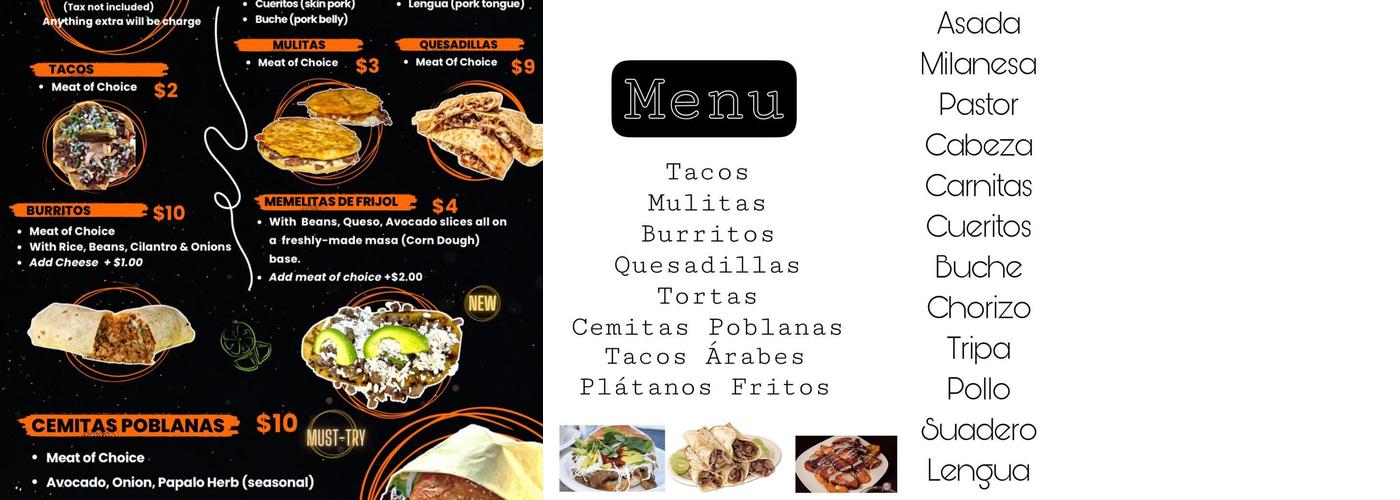 Mi Taqueria Poblana Menu