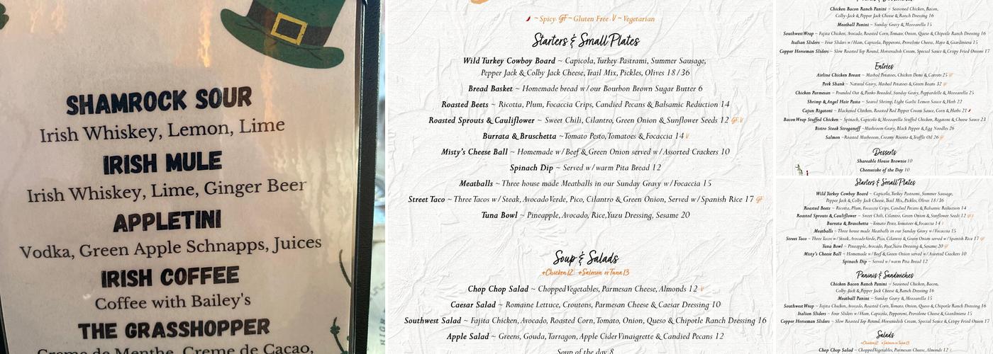 The Copper Still Menu