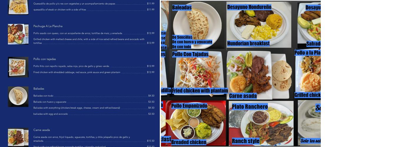 Pupuseria Mama Mima Menu