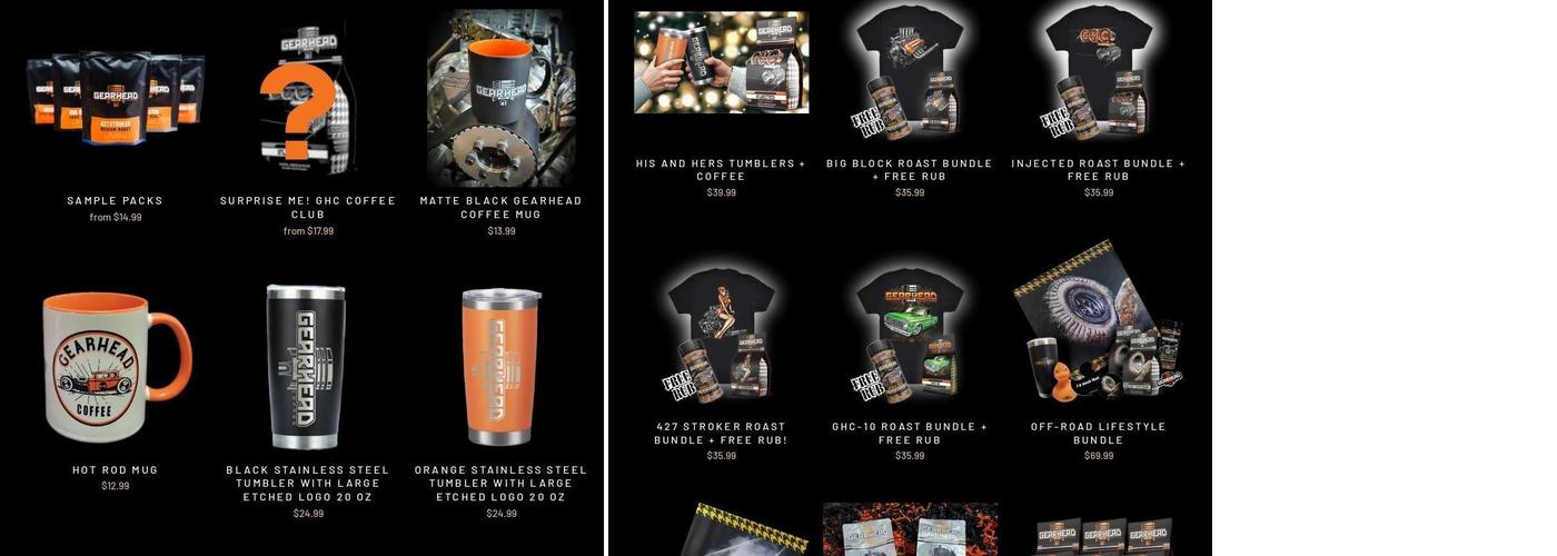 Gearhead Coffee Menu