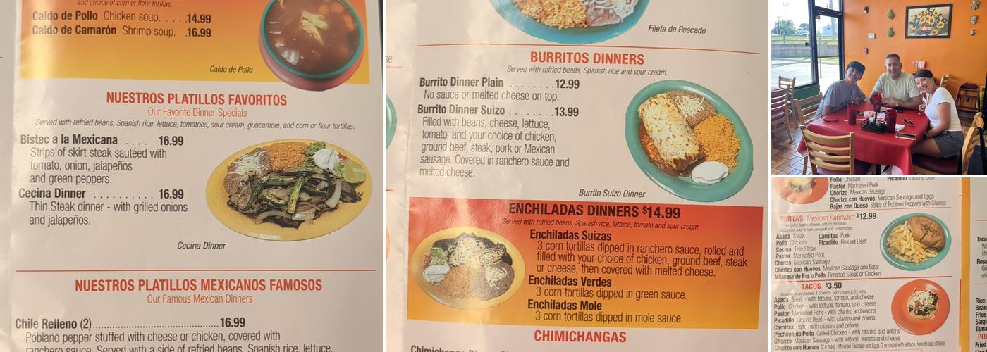 Fire Burrito Menu