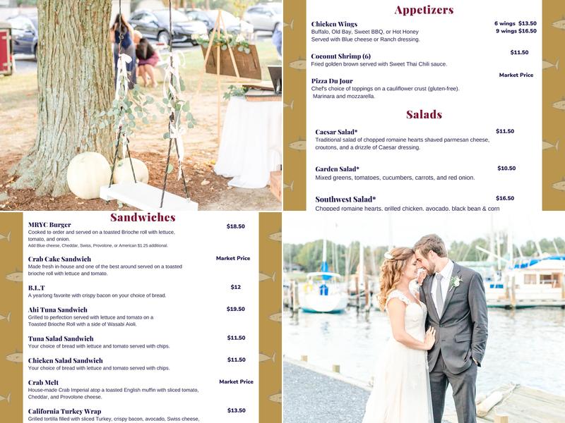 Isabel's Dock Bar Menu