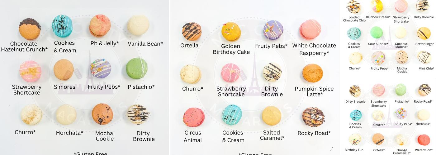 Mac City Macarons Menu