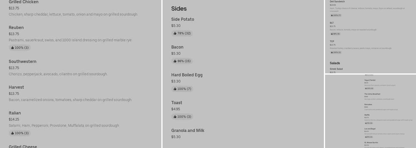 Zahara Menu