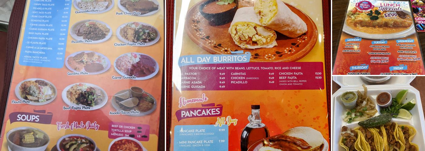 Mexico Lindo Menu