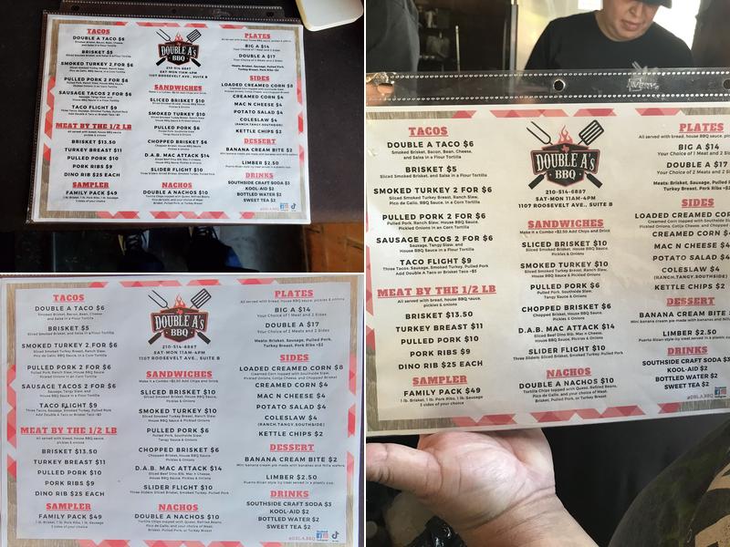 Double A Menu