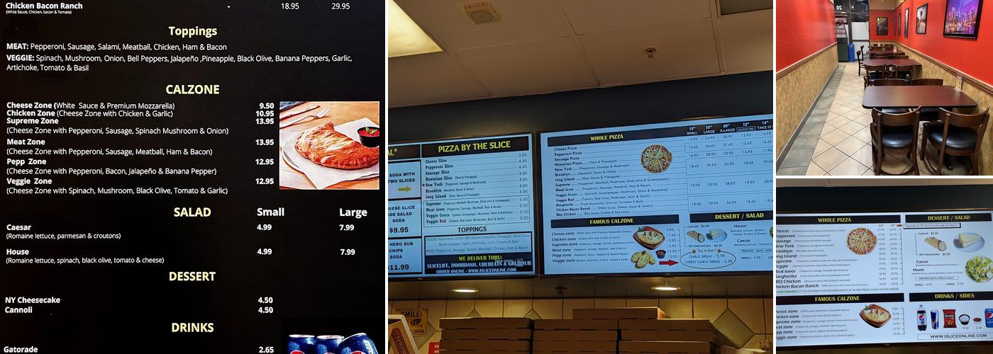 Slice Pizza Menu