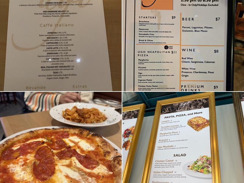 Ugo Trattoria Menu