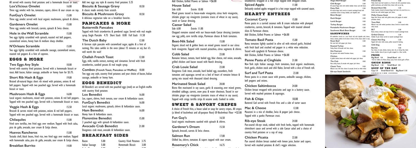 Brothers Cafe Menu