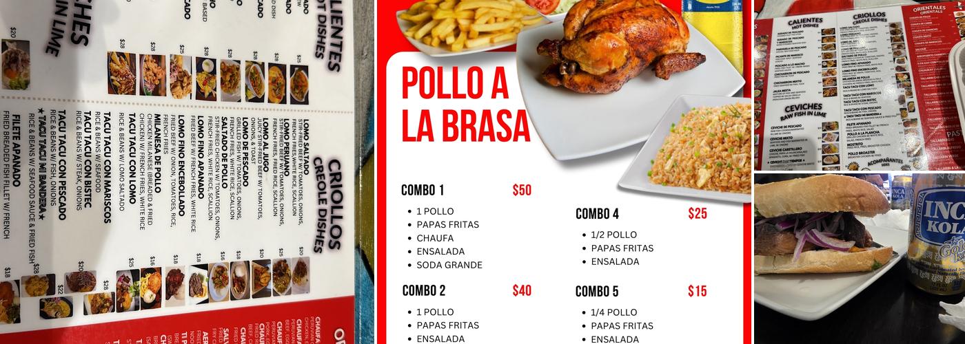 Mi Bandera Peruvian Restaurant Menu