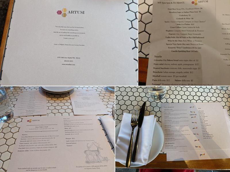 Artusi Menu