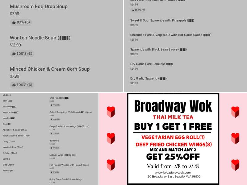 Broadway Wok Menu