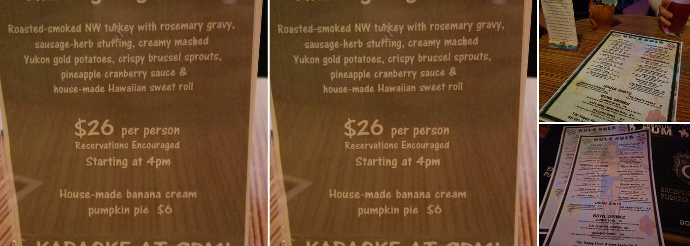 Hula Hula Menu