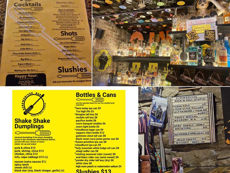 Screwdriver Bar Menu