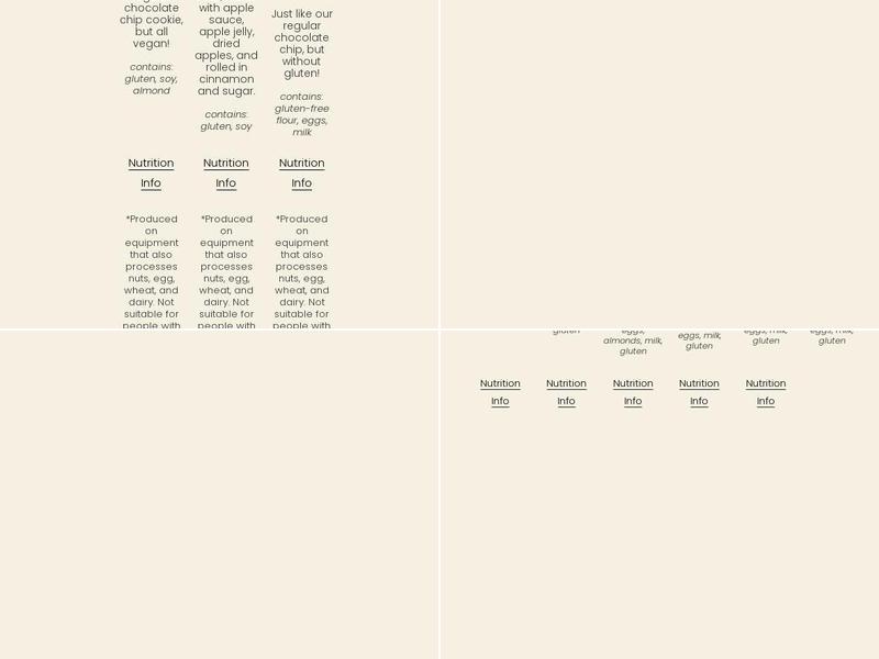 Midnight Cookie Co. Menu