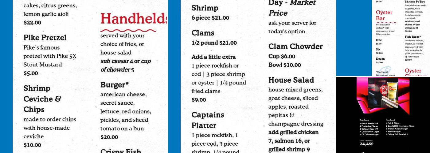 Pike Fish Bar Menu