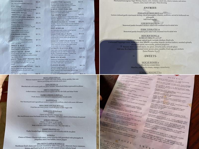 Mini Bar Seattle Menu