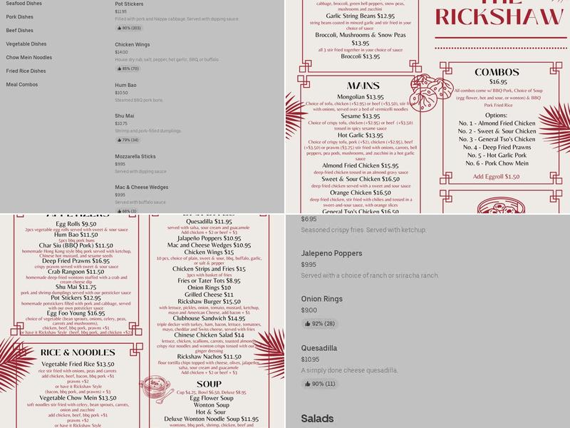 Rickshaw Menu