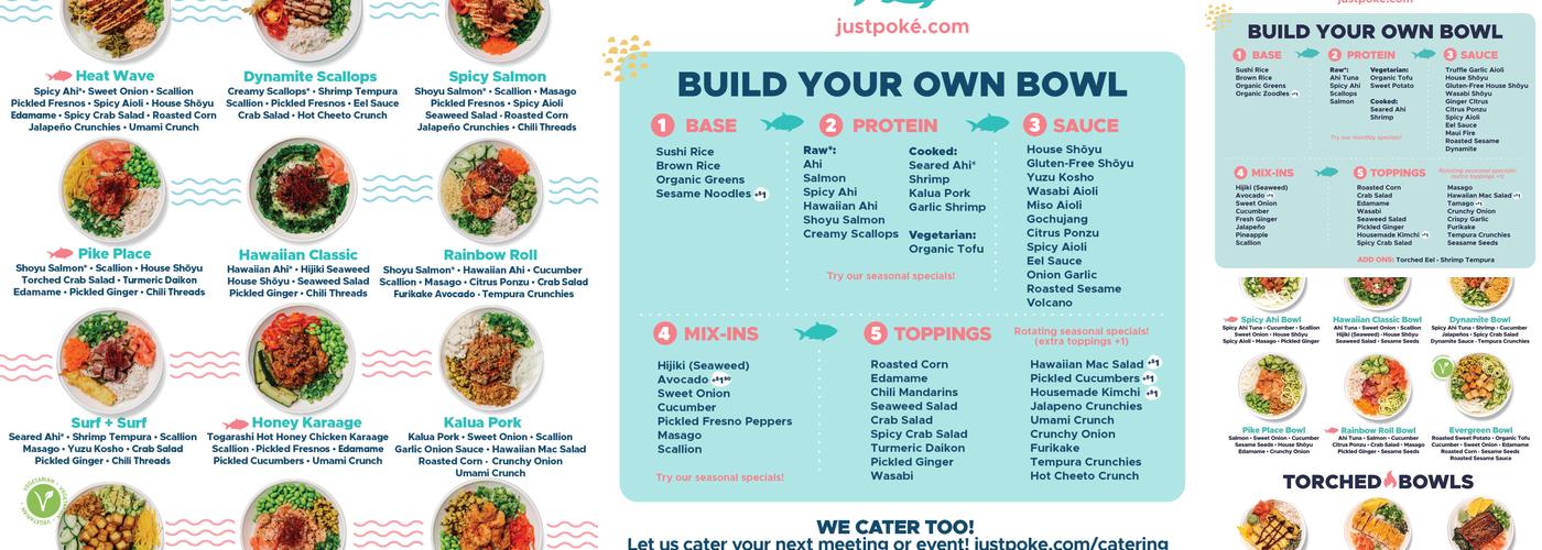 Just Poke Capitol Hill Menu