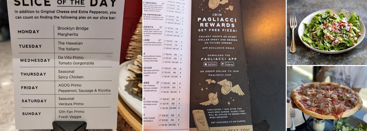 Pagliacci Pizza Menu