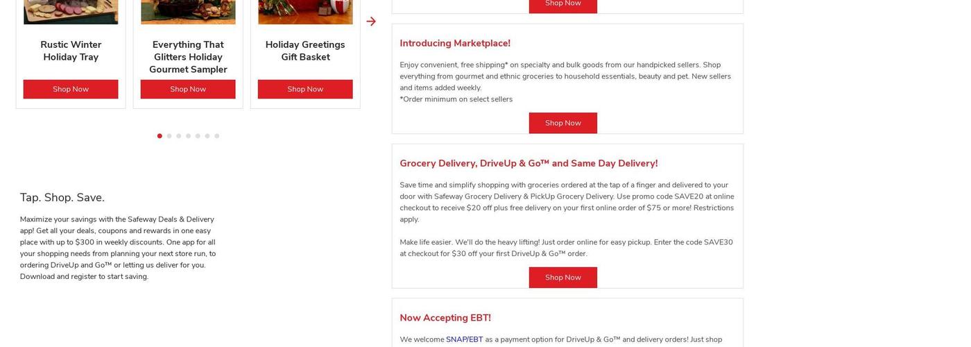 Safeway Bakery Menu