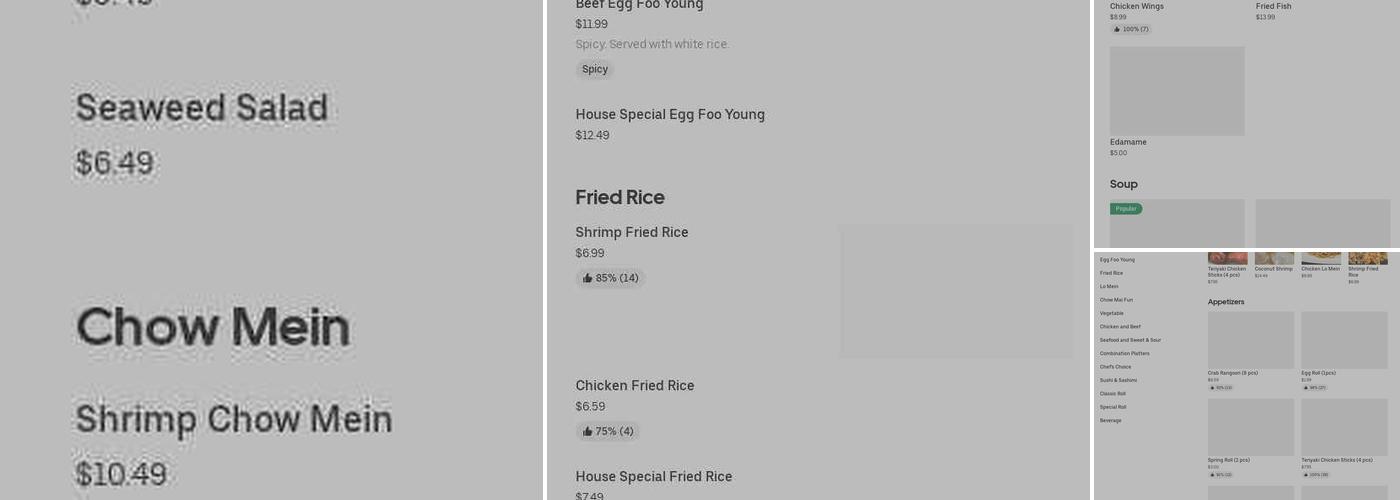 Asian Buffet Menu