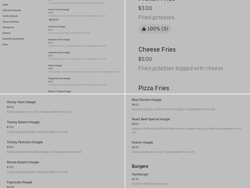 Queen Deli Delight Menu