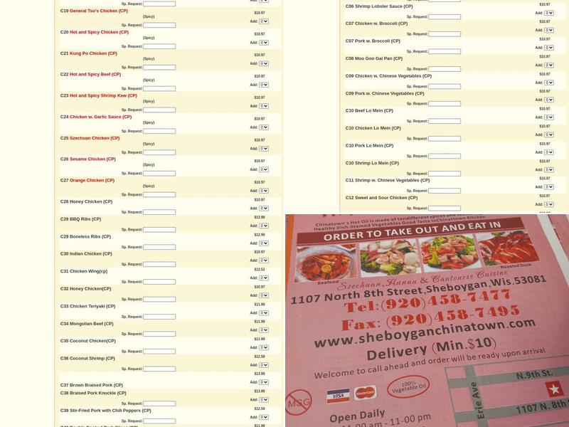 Chinatown Kitchen Menu
