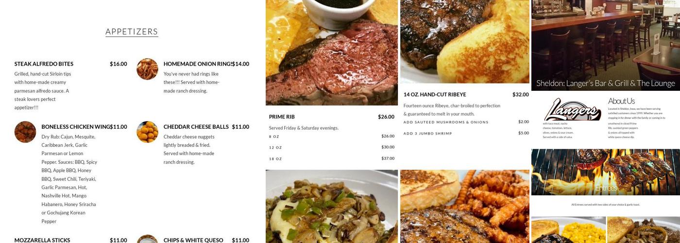 The Lounge: Spirits Snacks Games Menu