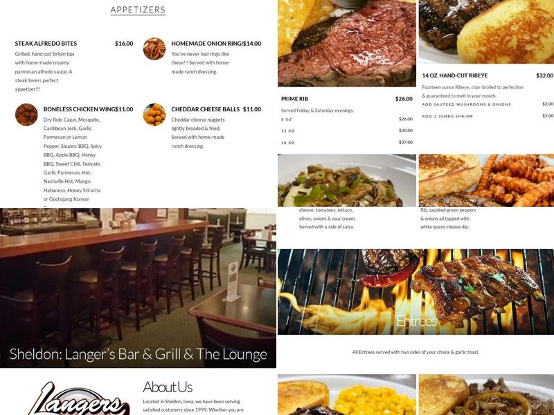 The Lounge: Spirits Snacks Games Menu