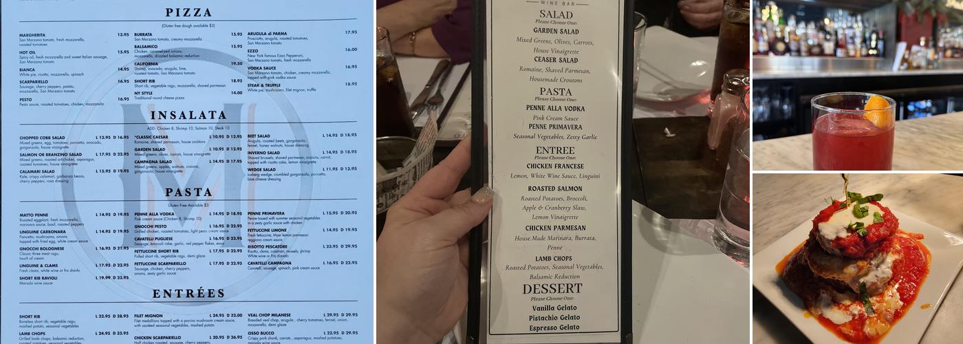Matto Wine Bar Menu