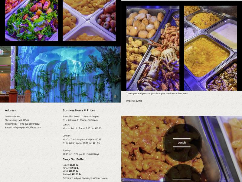 Imperial Buffet Menu