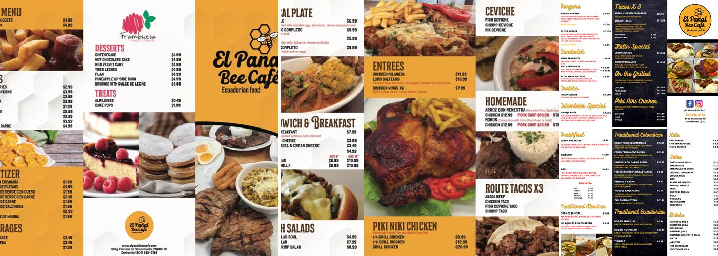 El Panal Bee Cafe Menu