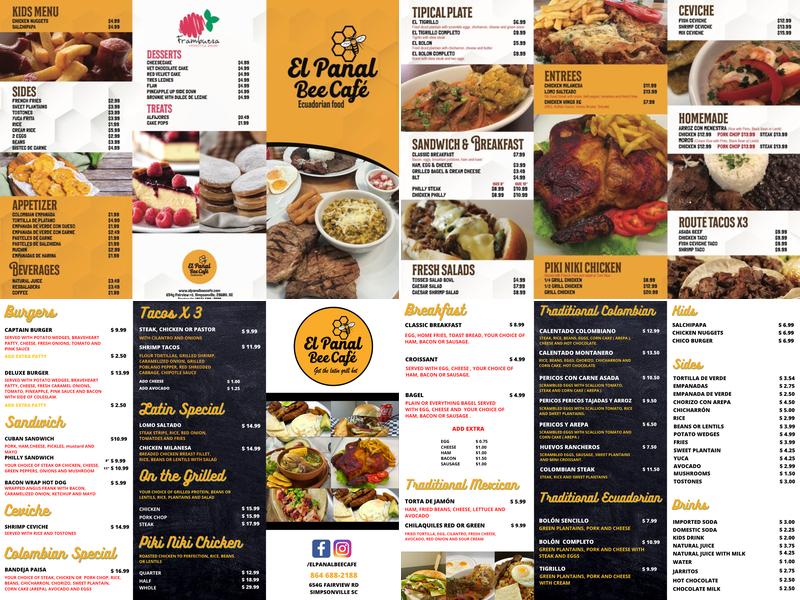 El Panal Bee Cafe Menu