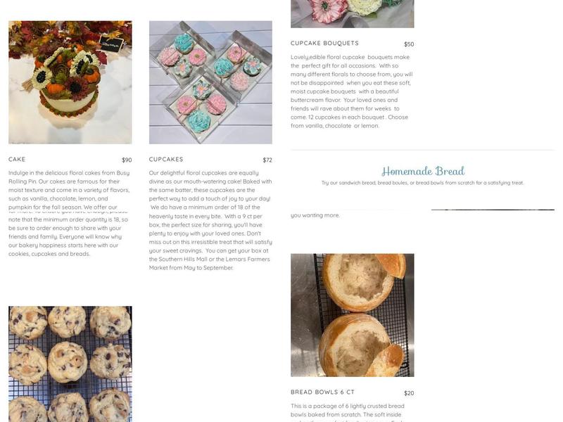 Busy Rolling Pin Menu