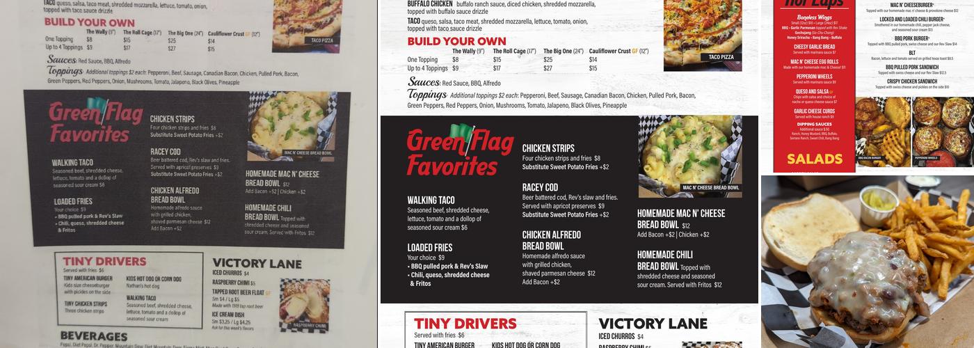 Rev It Up Grille Menu