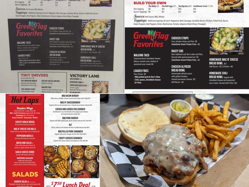 Rev It Up Grille Menu